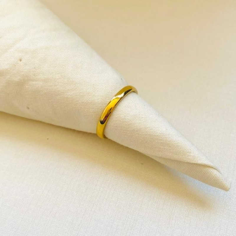 Aliança Steel dourada 3mm