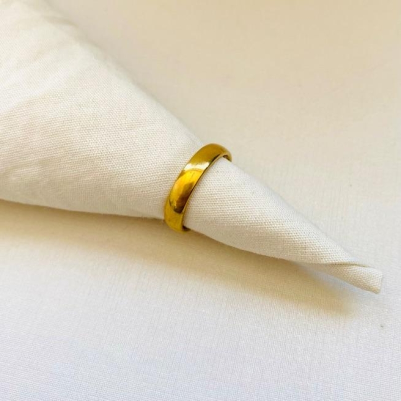 Aliança Steel dourada 4mm