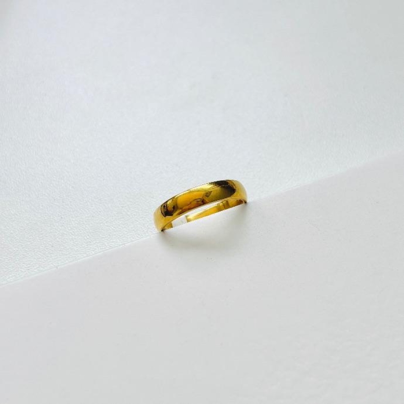Aliança Steel dourada 4mm