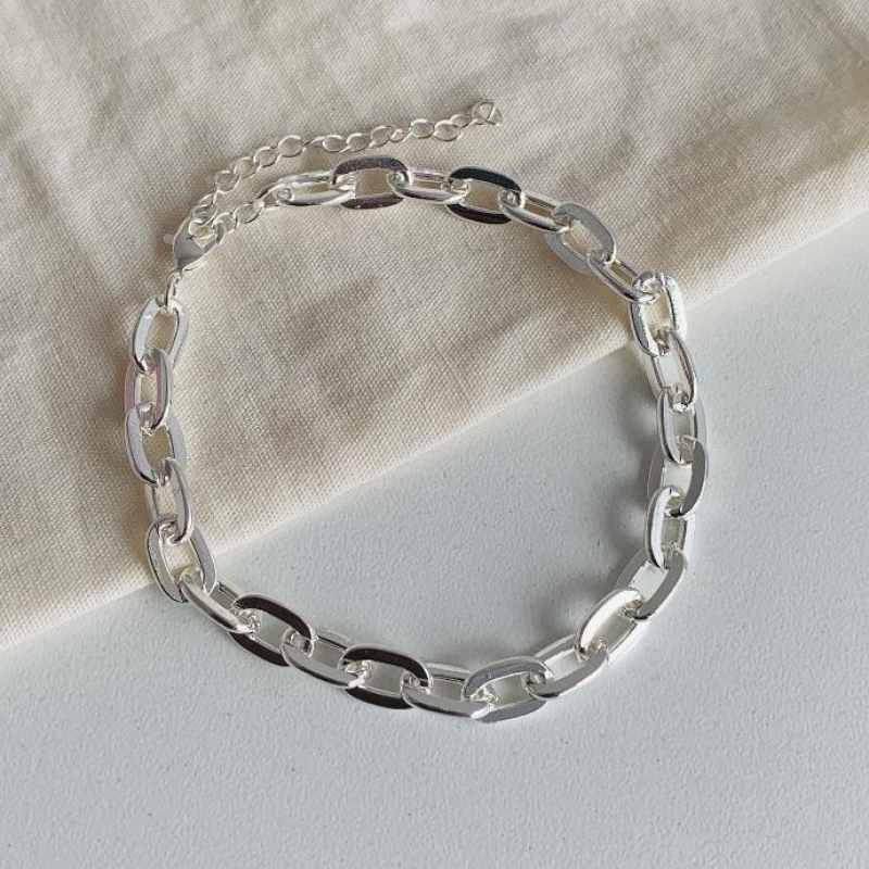 Pulseira cadeado achatado