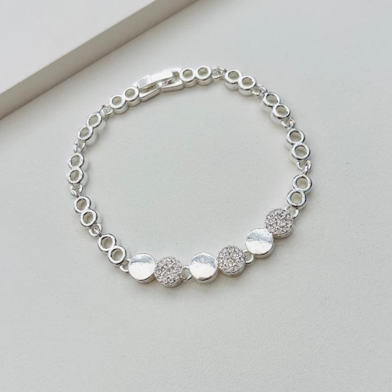 Pulseira circulos lux cravejado