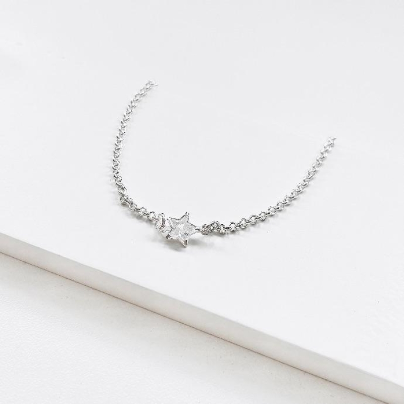 Pulseira estrela unica zircônia