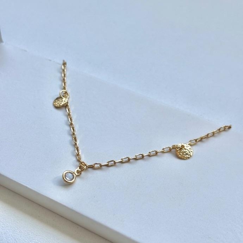 Tornozeleira 3 pingentes Edna