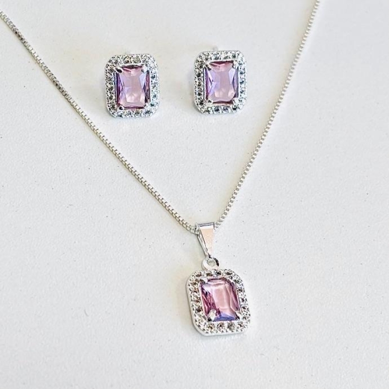 Conjunto luxo rosa