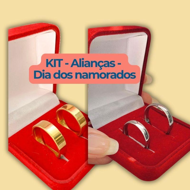 Kit aliança dia dos namorados