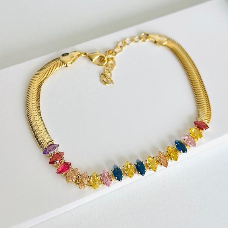 Pulseira riviera fio alemão 5mm colors