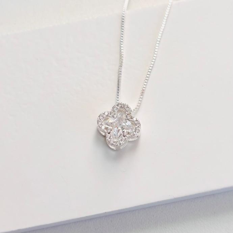 Conjunto lux trevo em zirconia