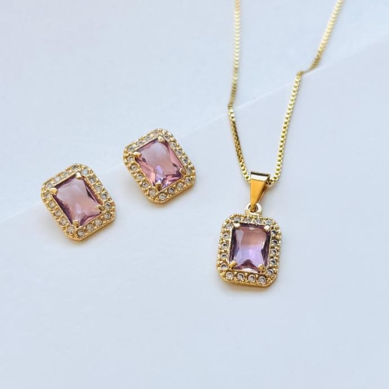 Conjunto luxo Rosa