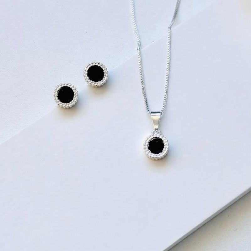 Conjunto zircônia preto