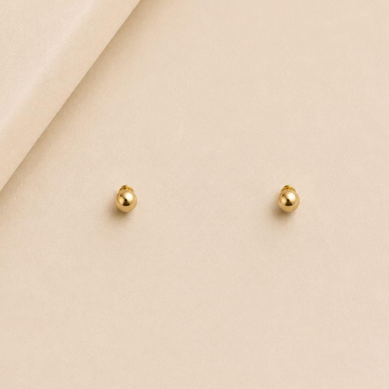Brinco Bolinha Gold PP Extra