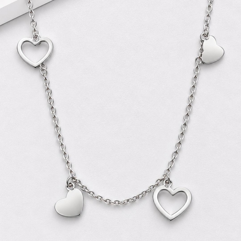 Choker corações penduradinhos