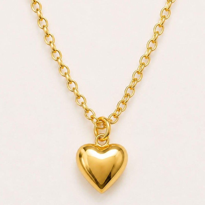 Choker elo português com coração