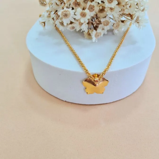 Choker 3D diamantada com flor
