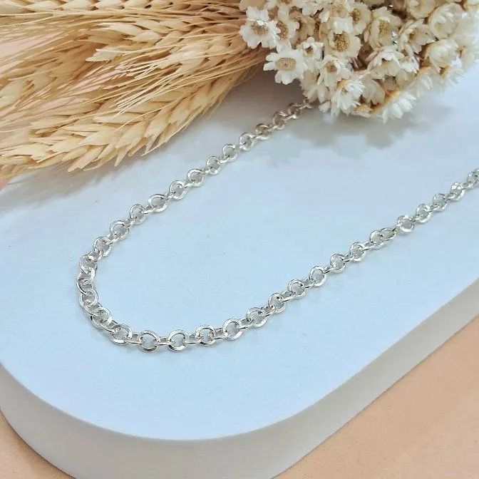Choker Elo de Circulo Banho em Prata
