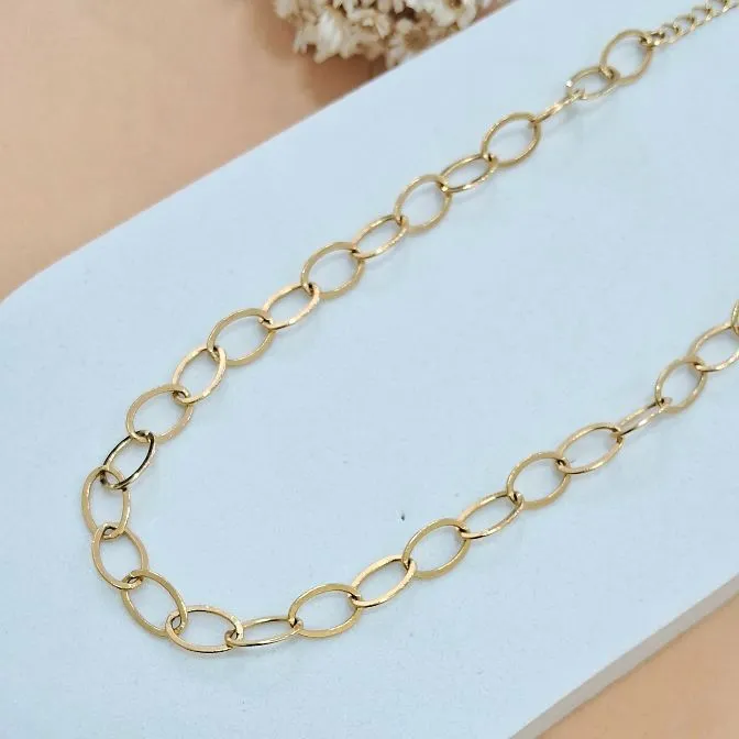 Choker gold elos ovais