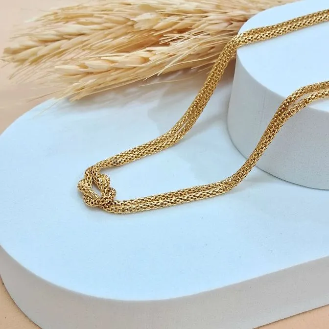 Choker snake duplo com nó