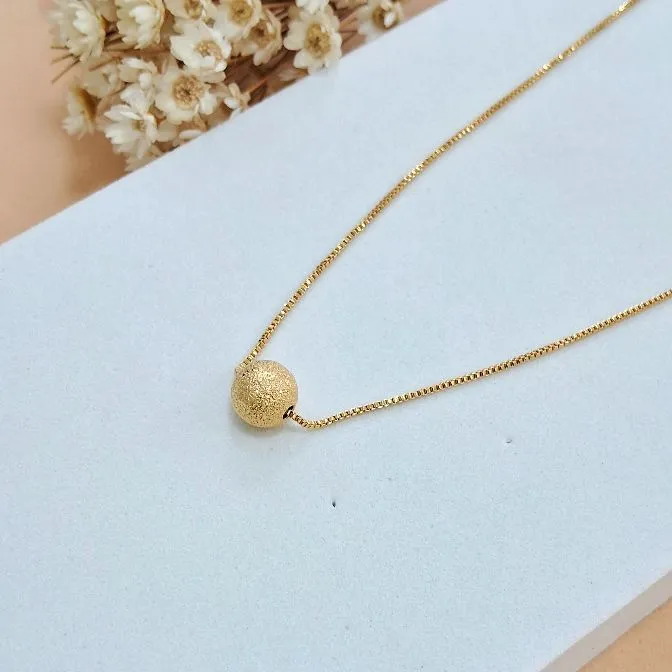 Colar bolinha diamantada