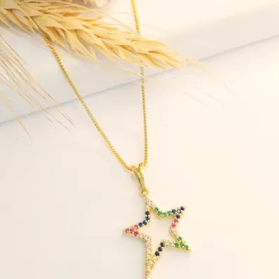 Colar estrela star colors