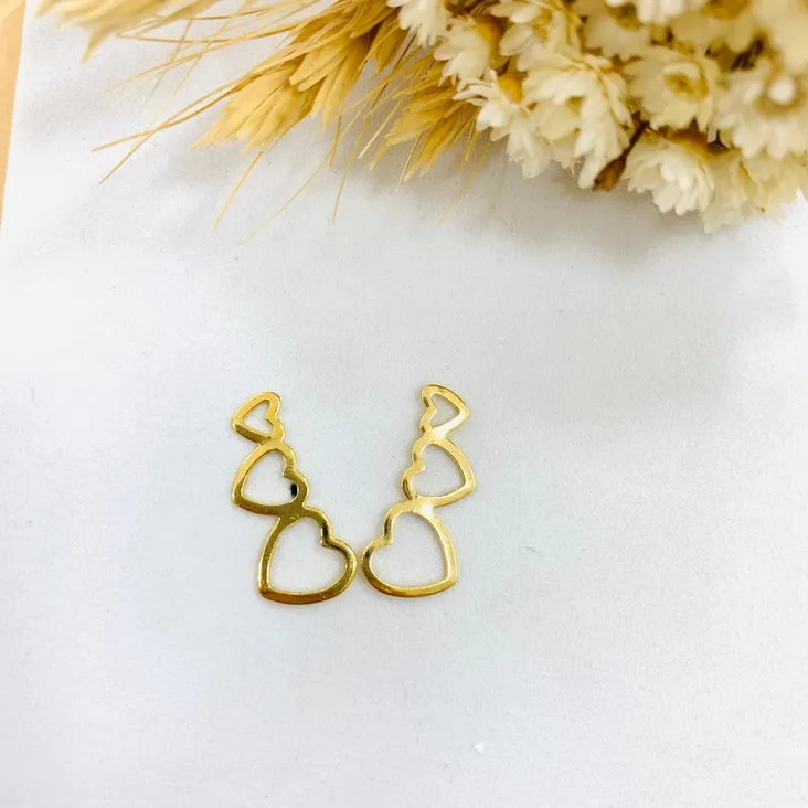 Ear cuff corações Vazados