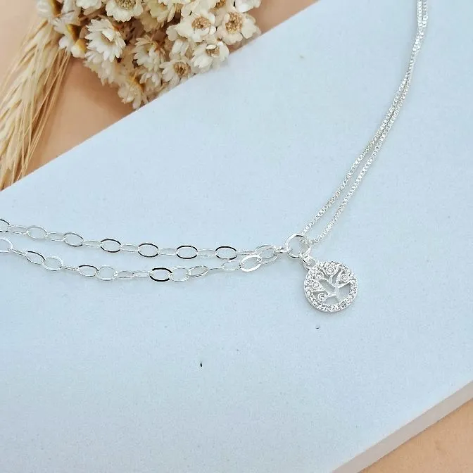 Pulseira arvore da vida dupla correntaria