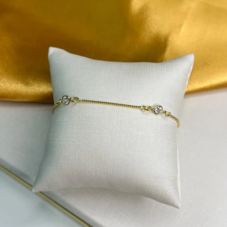 Pulseira brilhos de zircônia