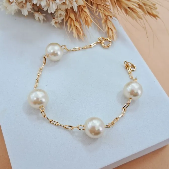 Pulseira cartier com pérolas