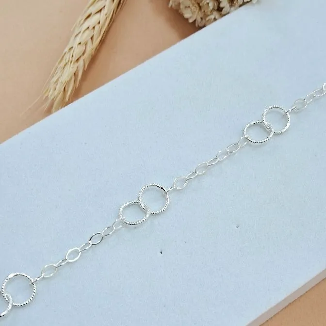 Pulseira círculos 2x2 diamantados