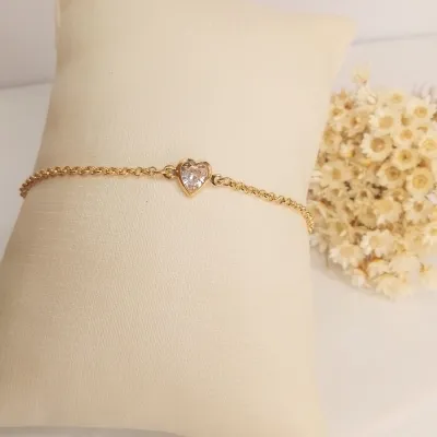 Pulseira com coração colors 