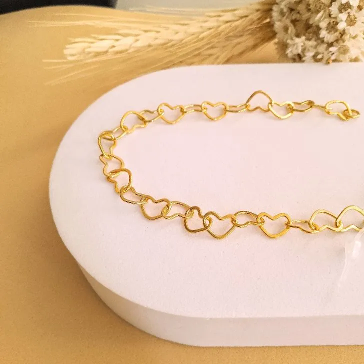 Pulseira corações g