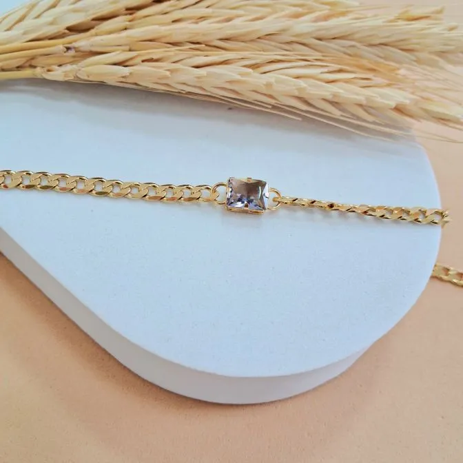 Pulseira grumet com zirconia