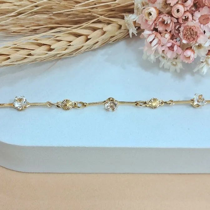 Pulseira Infantil Detalhes e Ponto de Luz
