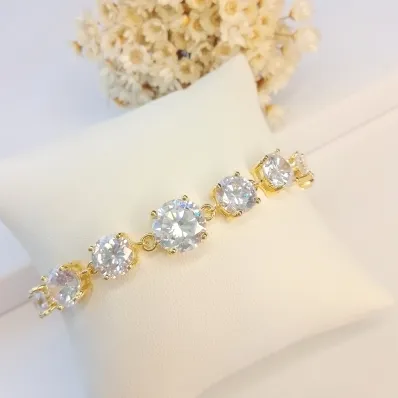 Pulseira luxo com zirconias