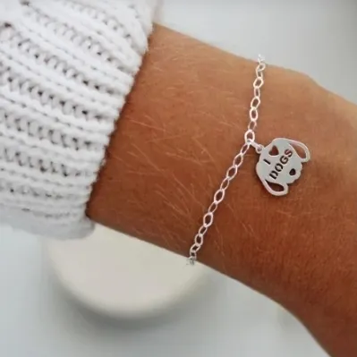Pulseira prata I amo Dogs