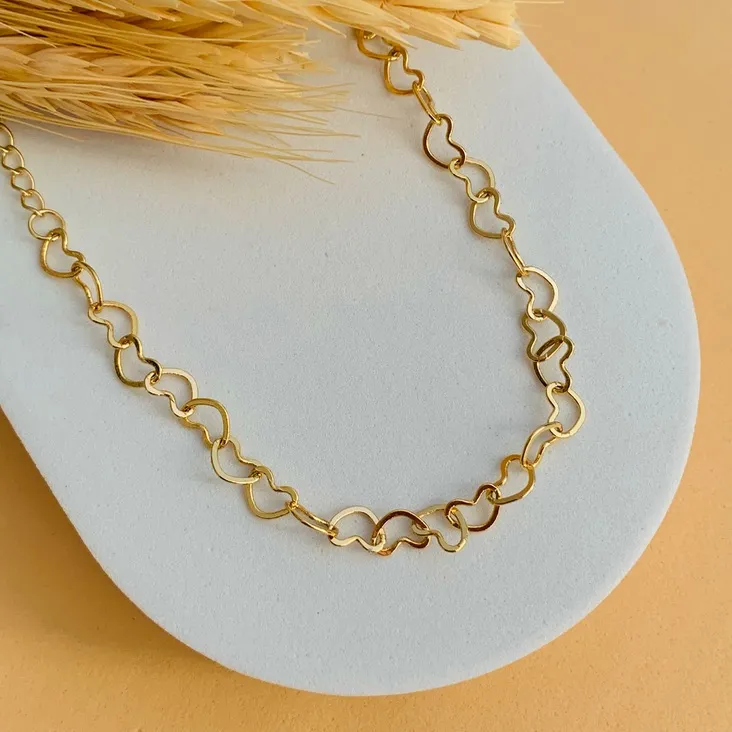 Pulseiras elos corações grandes