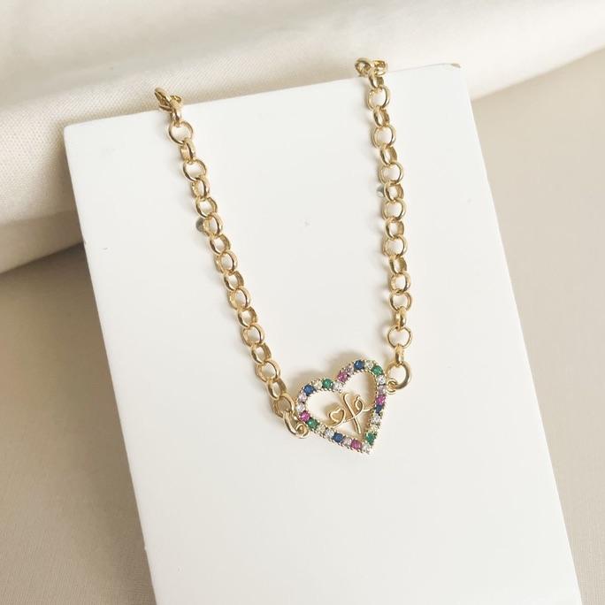 Choker Coração Fé Colors Elo Português