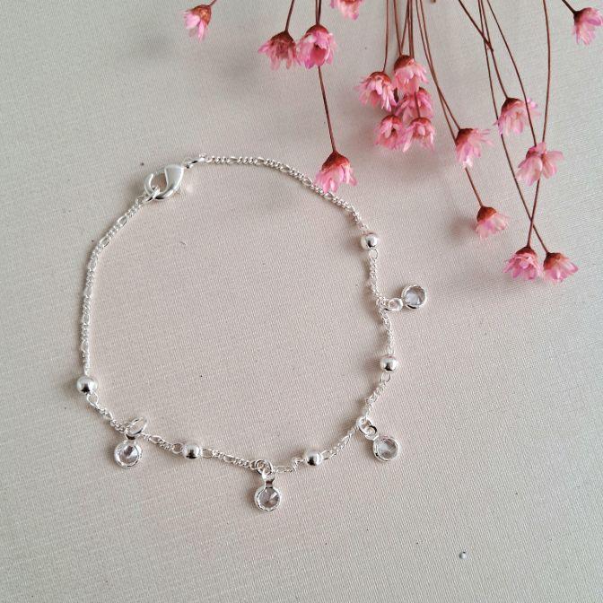 Pulseira bolinha com ponto de luz