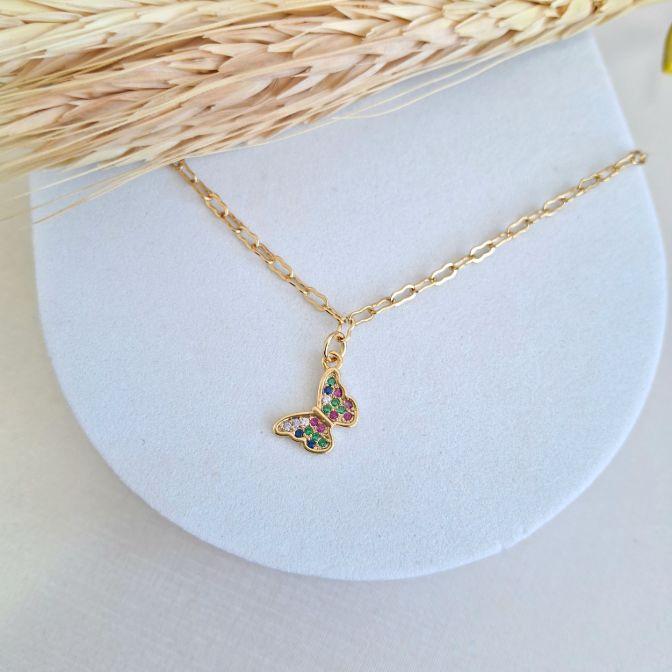 Pulseira com borboleta colors