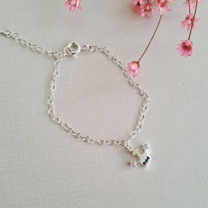 Pulseira Infantil Coroa Cravejada Colors