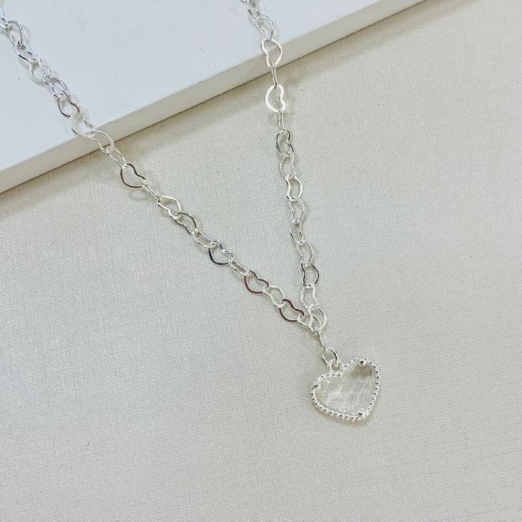 Choker coração cristal