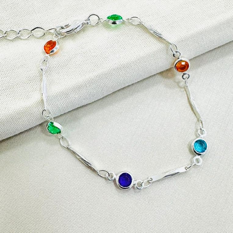 Pulseira colors palito prata