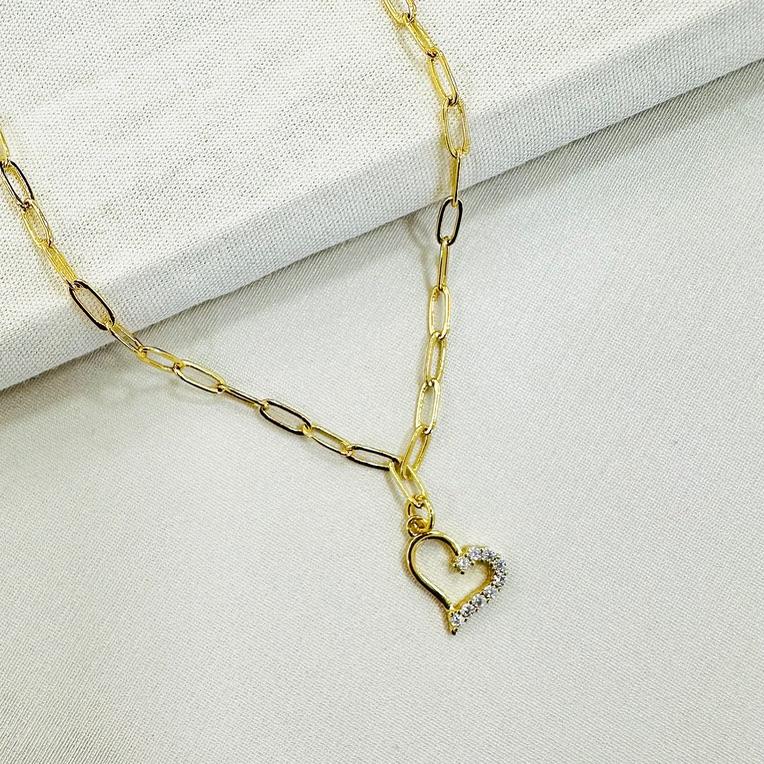 Pulseira Coração Elo Cartier Cravejada