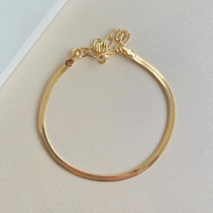 Pulseira fita lisa espelhada fina