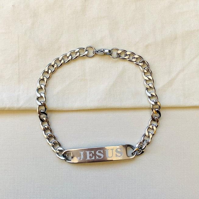 Pulseira Grumet com chapa JESUS