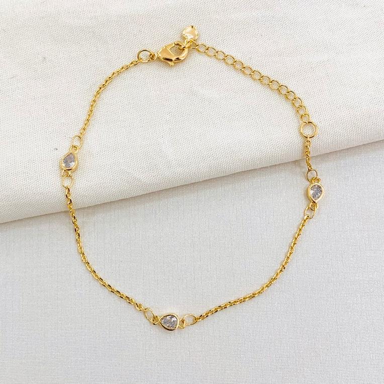 Pulseira micro gotas de zirconia