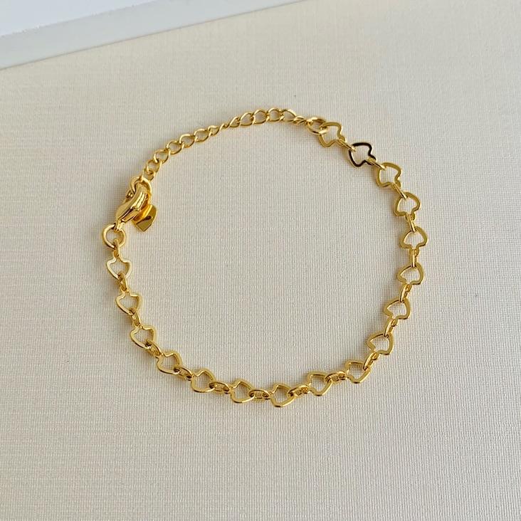 Pulseira elos corações