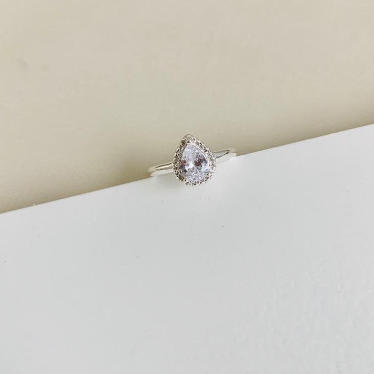 Anel gota zirconia