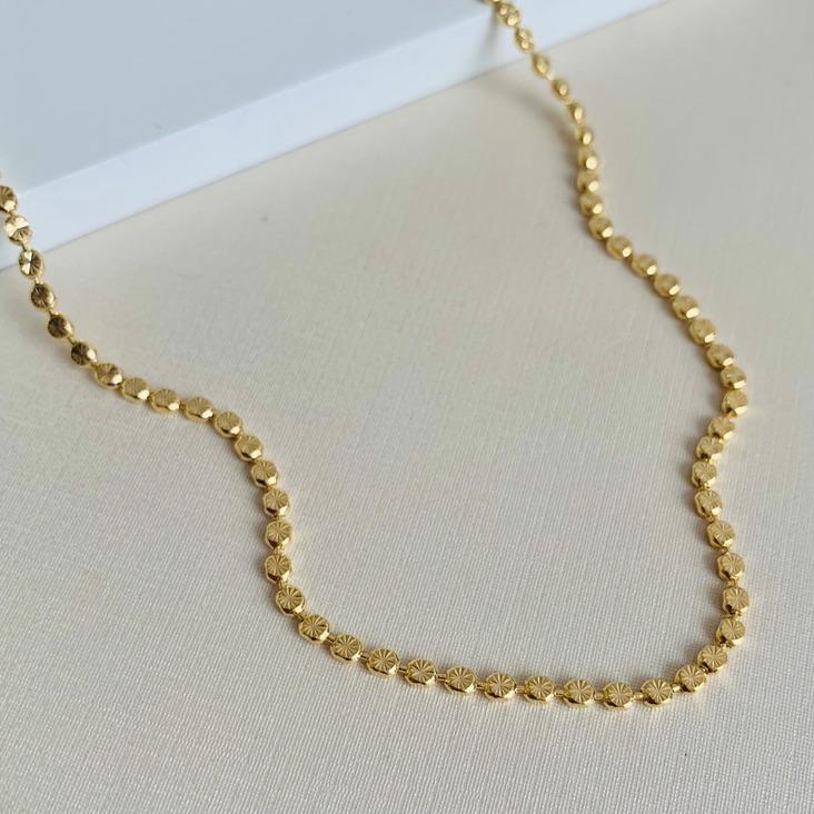 Choker diamantada esferas achatadas
