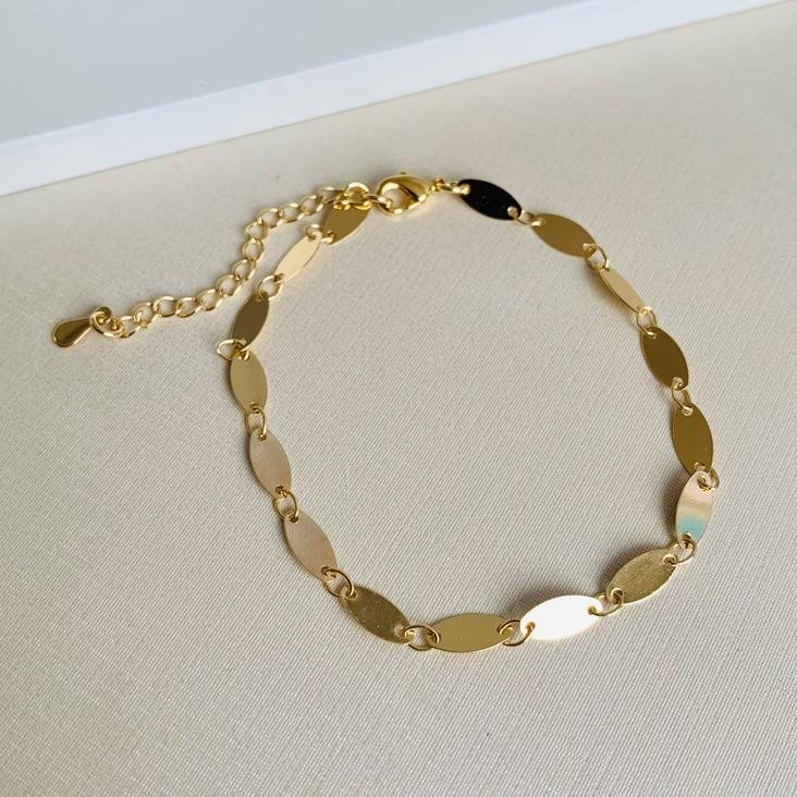 Pulseira folhas chapinhas