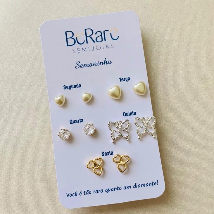 Semaninha delicadeza - ponto de luz, coração triplo, borboletalisa e perola coração