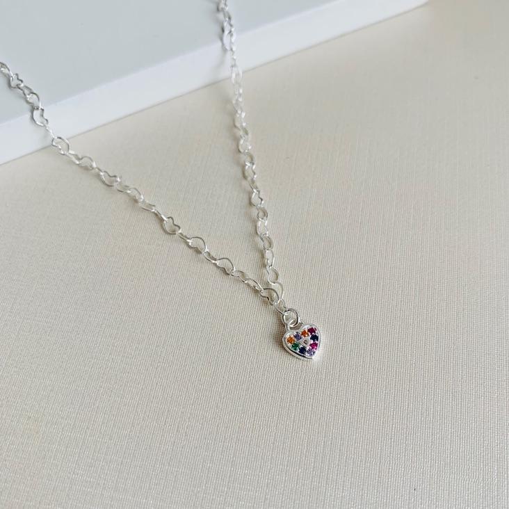 Tornozeleira coraçãozinho gravejado